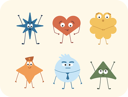 CancerCompass illustrated characters