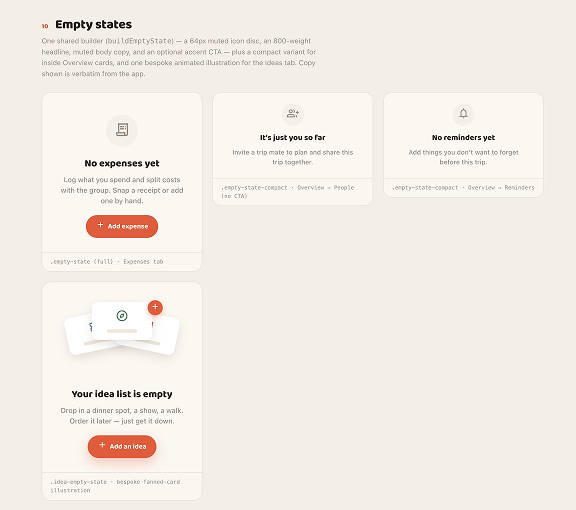 Lakatta design system: empty-state patterns